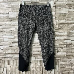 Lululemon Wunder Under Scalloped Hem High-Rise Crop 23" Full-On Luon size 10